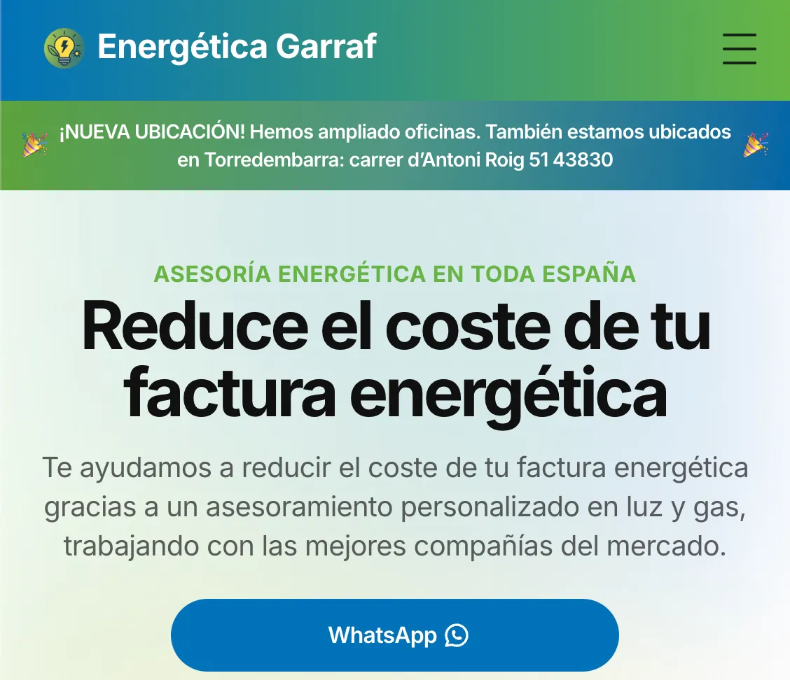 cover preview of Energética Garraf Website